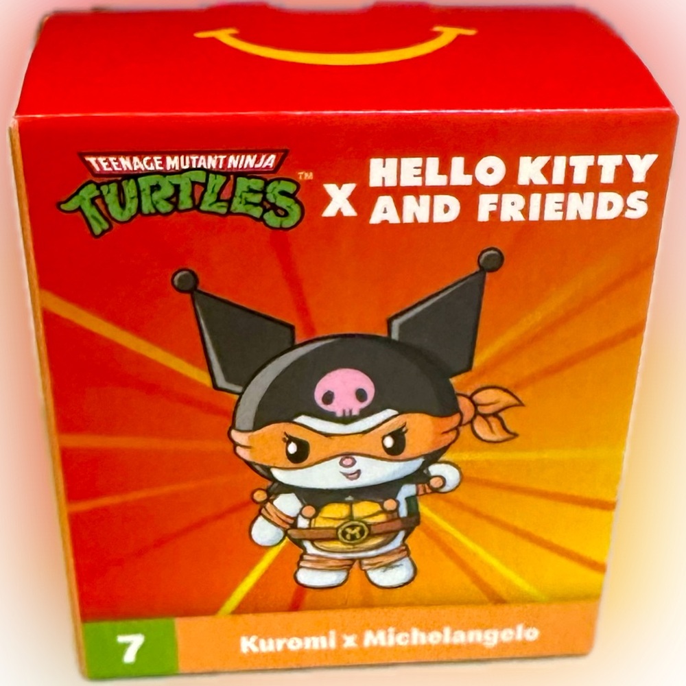 2025 HELLO KITTY TMNT KUROMI & MICHELANGELO CARD MCDONALDS HAPPY MEAL TOY #7